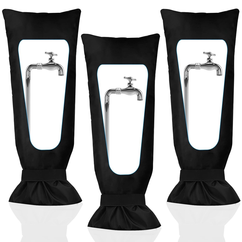 Outside Long Tap Covers for Winter,3Pcs Outdoor Faucet Cover Socks for Freeze Protection,Wa