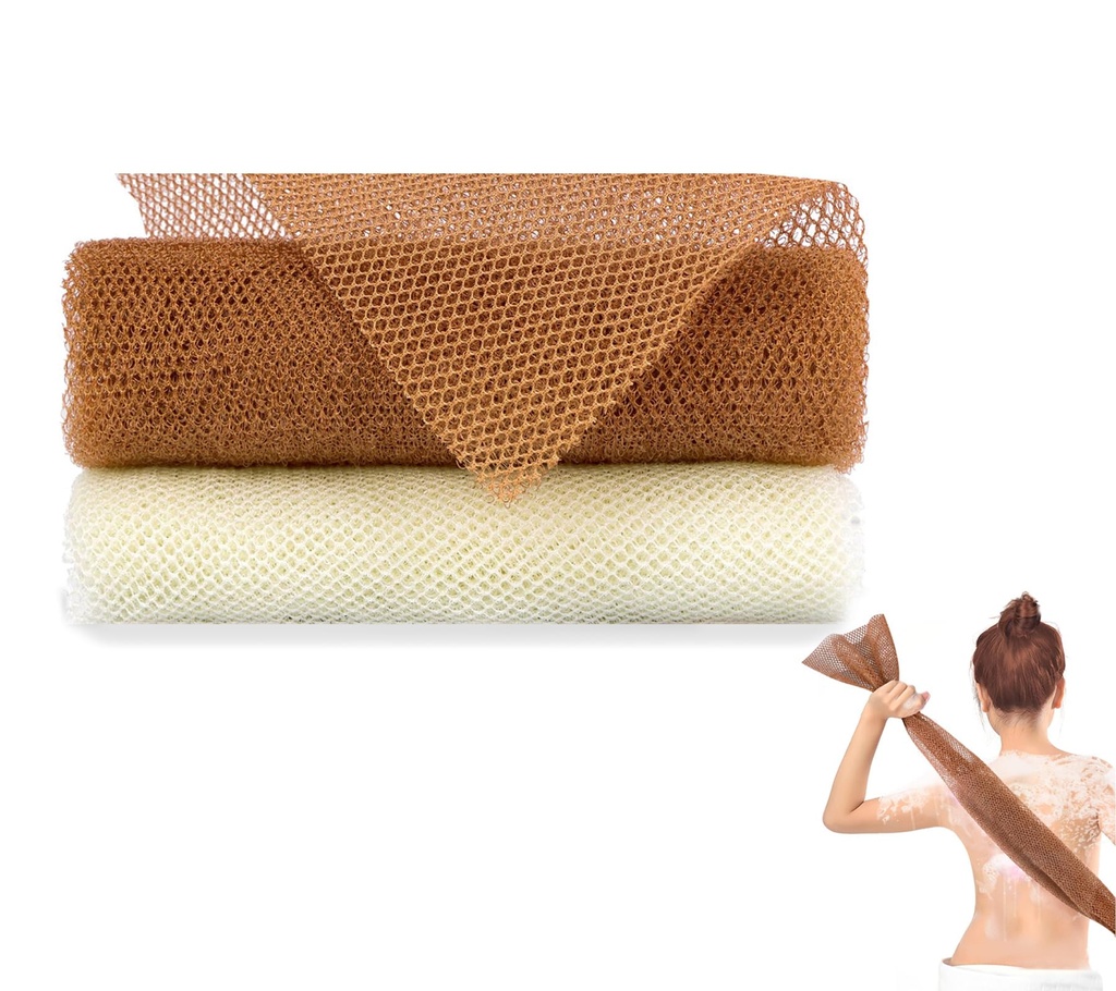 African Exfoliating Net Sponge Bath Scrubber for Body, Back and Skin Smoothing - Daily Use