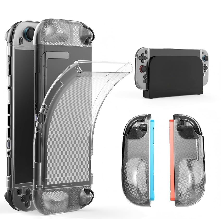 Case Compatible with Nintendo Switch 2 Dockable Clear Soft TPU Switch 2 Protective Case Cover