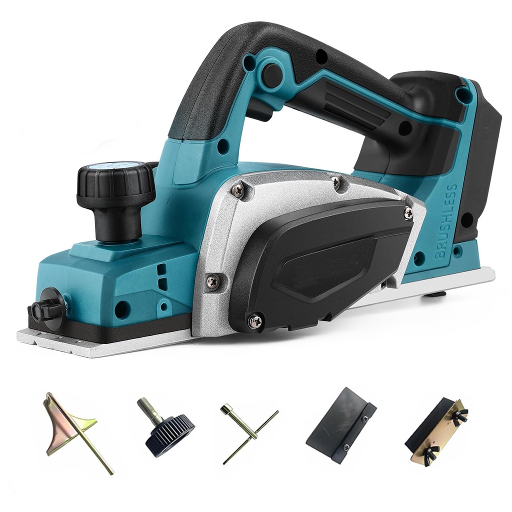 Cordless Planer Compatible with Makita 18V Battery, 3200r/min Handheld Electric Wood Planer