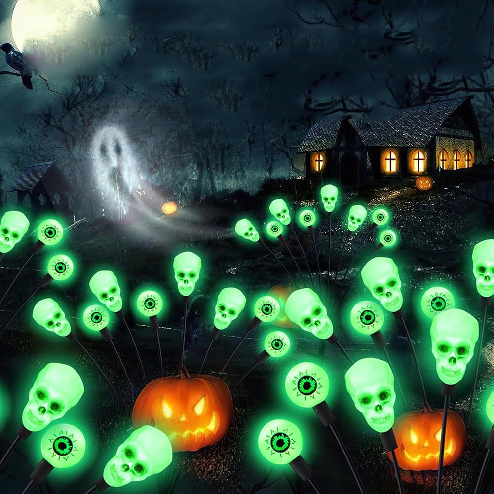 Halloween Decorations Outdoor Scary Eyeball Skeleton Lights, Halloween Decorations, 2 Pcs 8