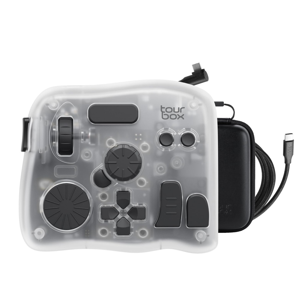 TourBox Elite Plus, Bluetooth Controller for Video Photo Editing Color Grading, iPadOS/macO