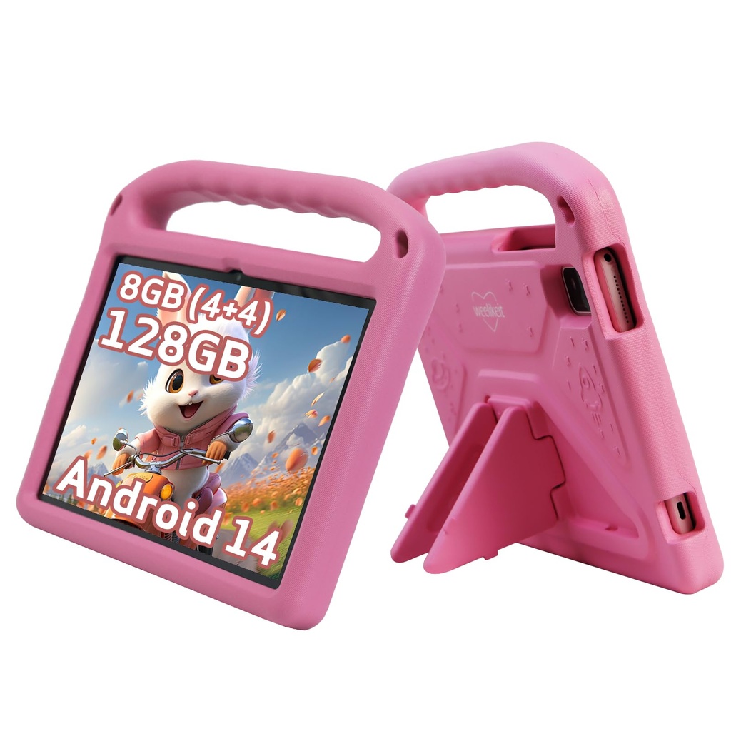 weelikeit Kids Tablet, 10 Inch Tablete for Kids, Android 14, Toddler Tablet, 8 (4+4) GB RAM