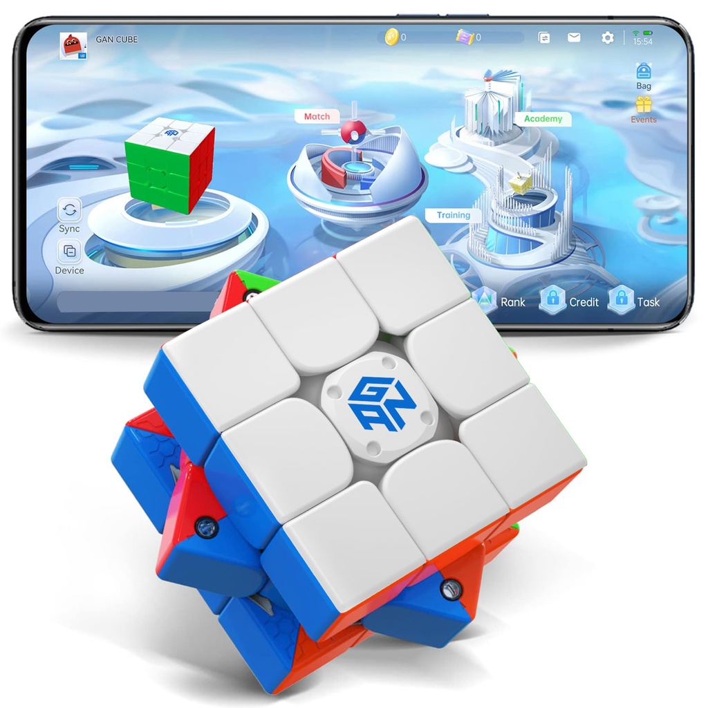 GAN 356 i 3 Stickerless Speed Puzzle Cube, 3x3 Smart Cube 356 i3 Gans Magnetic Cube Intelli