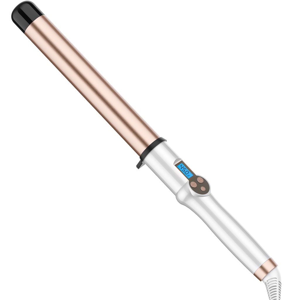 32MM Hair Curling Wand Extra Long Barrel, Ceramic Curling Iron Tongs for Long Hair, Profess