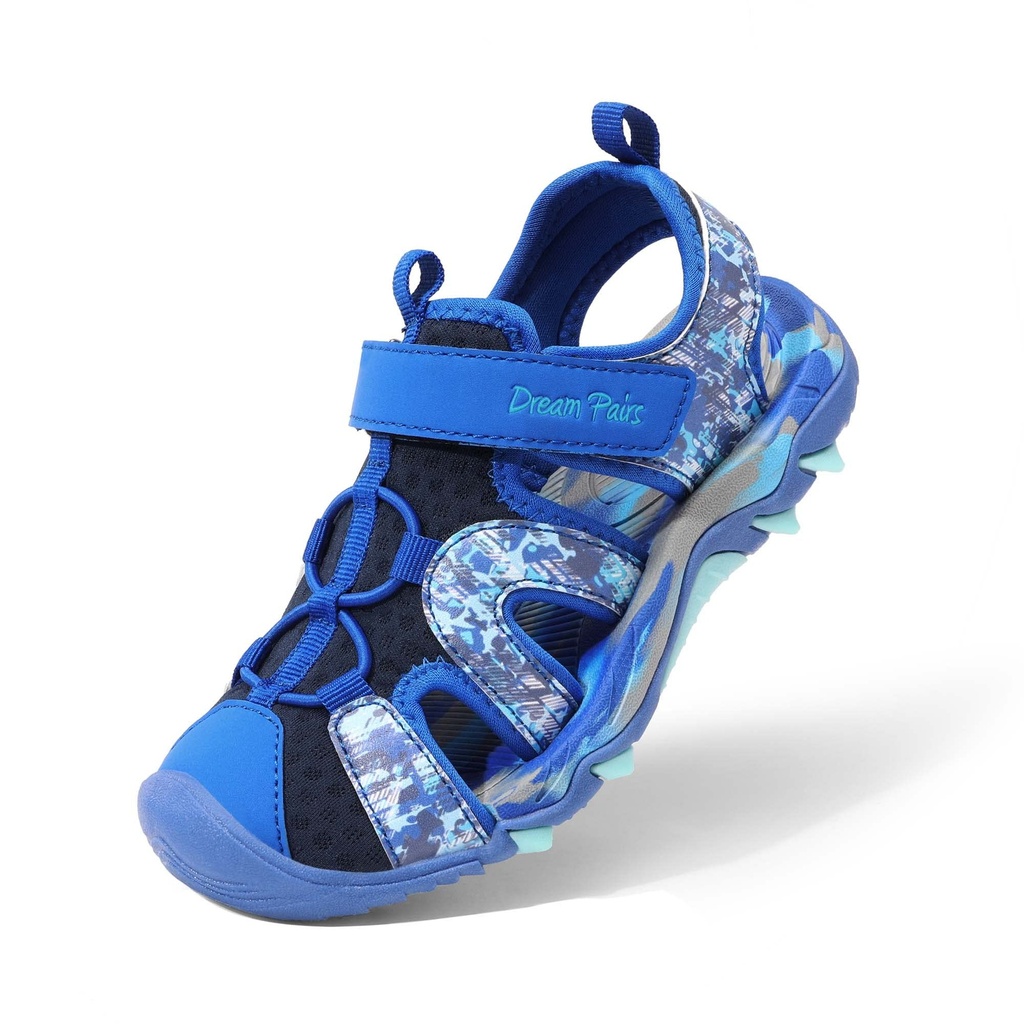 DREAM PAIRS Boys Girls Sandals Closed-Toe Athletic Sport Sandals Summer Child 4.5
