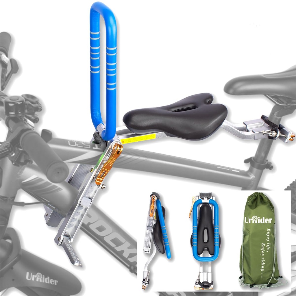 UrRider Child Bike Seat, Front Mount Kids Bicycle Seat,Fits Most Mountain Bikes, Portable,