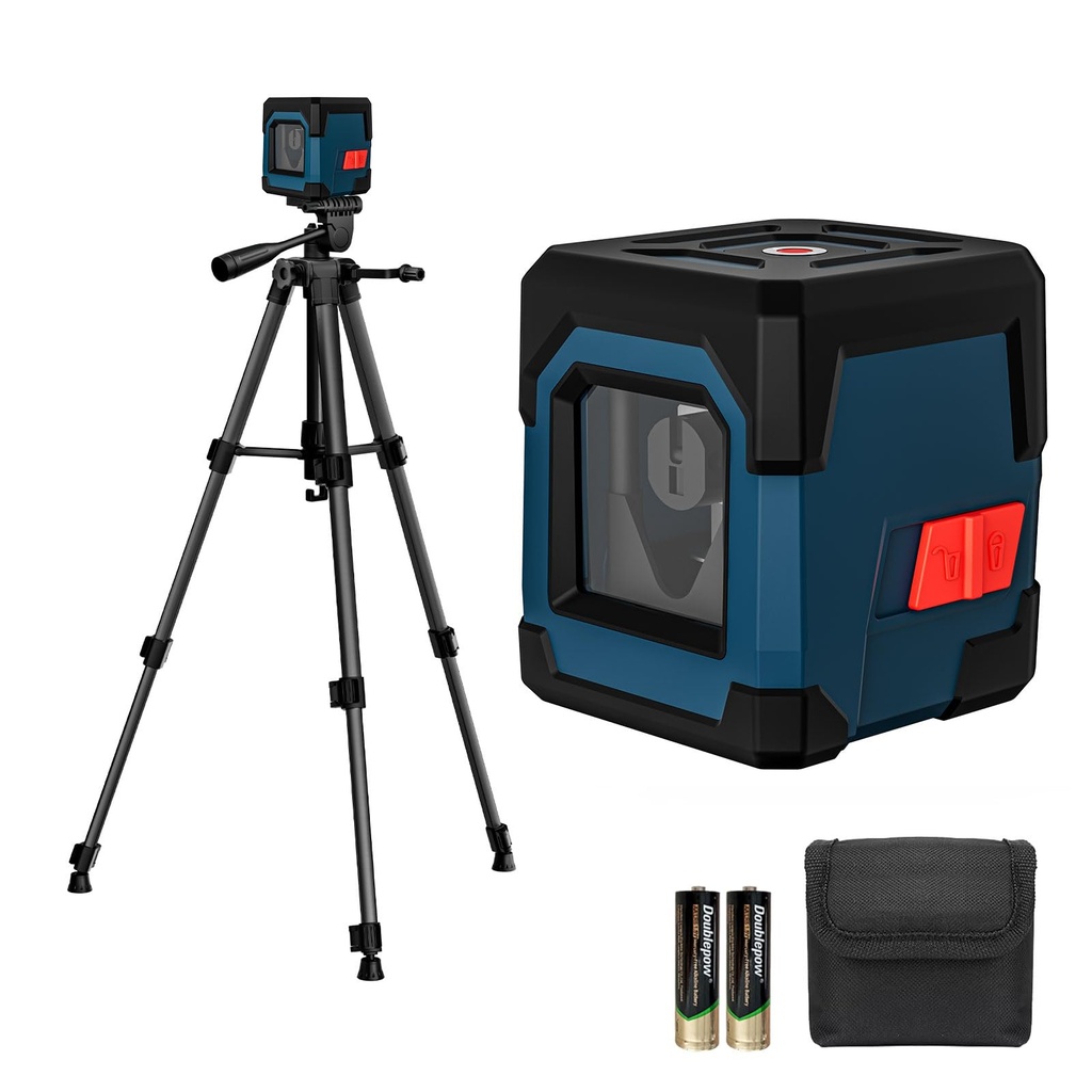 Laser Level with Upgraded Tripod,RockSeed Green Cross Line Level Horizontal and Vertical Li