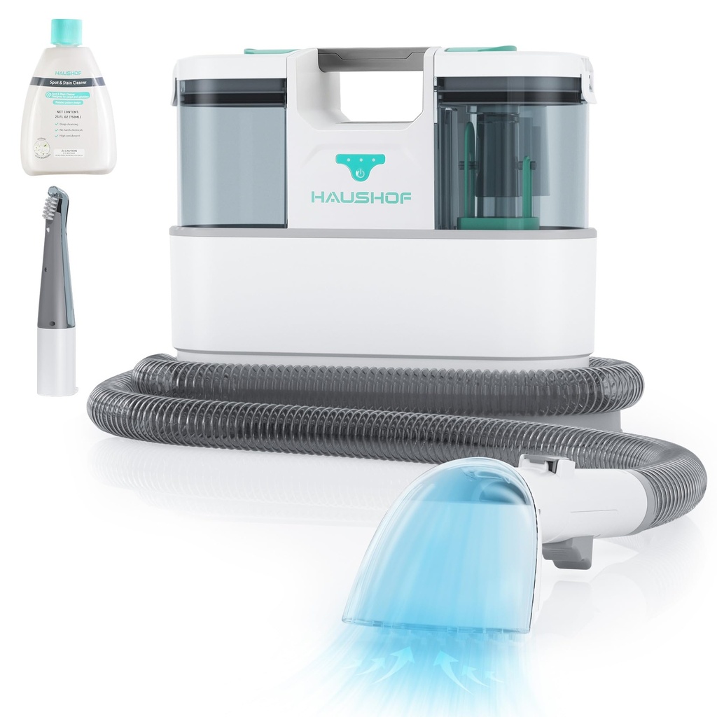 HAUSHOF StainZapper Air Carpet Cleaner Machines Cordless, 24V Spot Carpet Washer, Portable