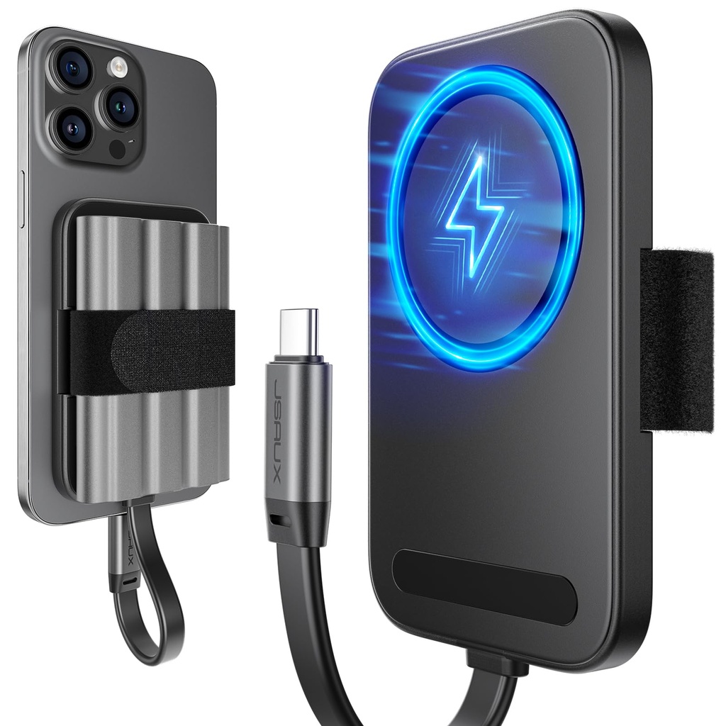 JSAUX Magnetic SSD Clip Compatible with iPhone 16 15 Pro & Pro Max, Filming Accessories for