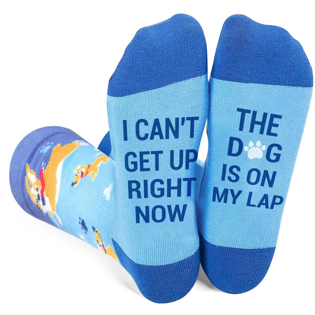 DPKOW Funny Dog Socks for Women, Novelty Christmas Stocking Fillers, Dog Mum Gifts, Mother