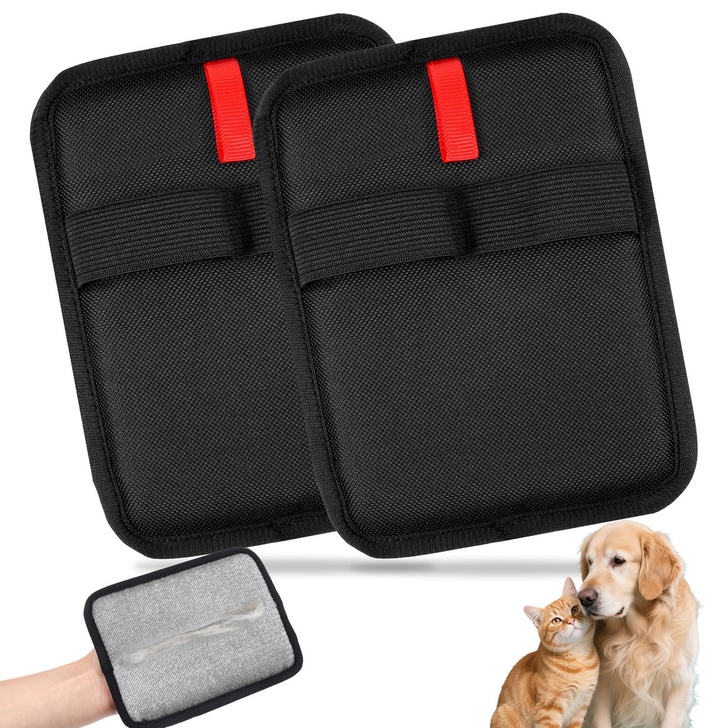 ElevateTech 2Pcs Pet Hair Removal Glove Reusable Electrostatic Pet Hair Gloves tool Animal