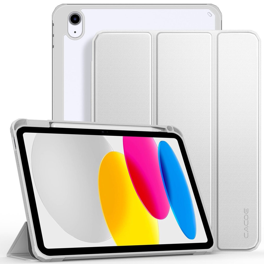 CACOE Case Cover Compatible with iPad 10th Generation 2022, Ultra Thin Retro Transparent C