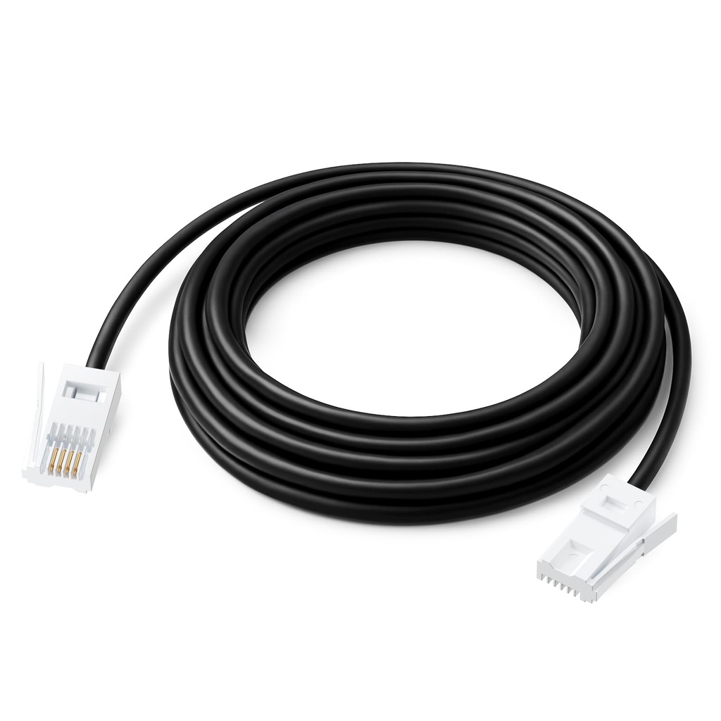 Uvital 3 Meters BT Telephone Wire for Home & Office, Male to Male 6P4C Plug Landline Cable,