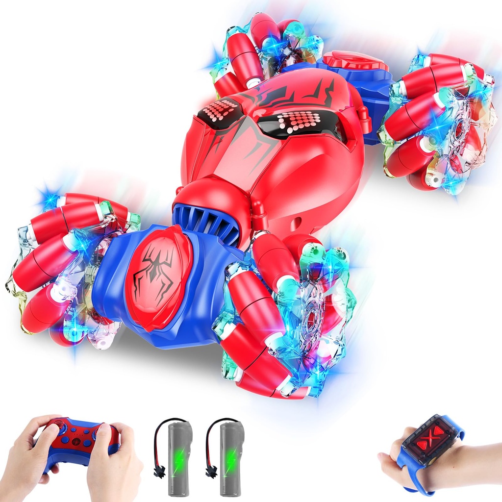 Xander RC Stunt Car, 2.4GHz 4WD Remote Control Car with Gesture Control, Double Sided Rotation