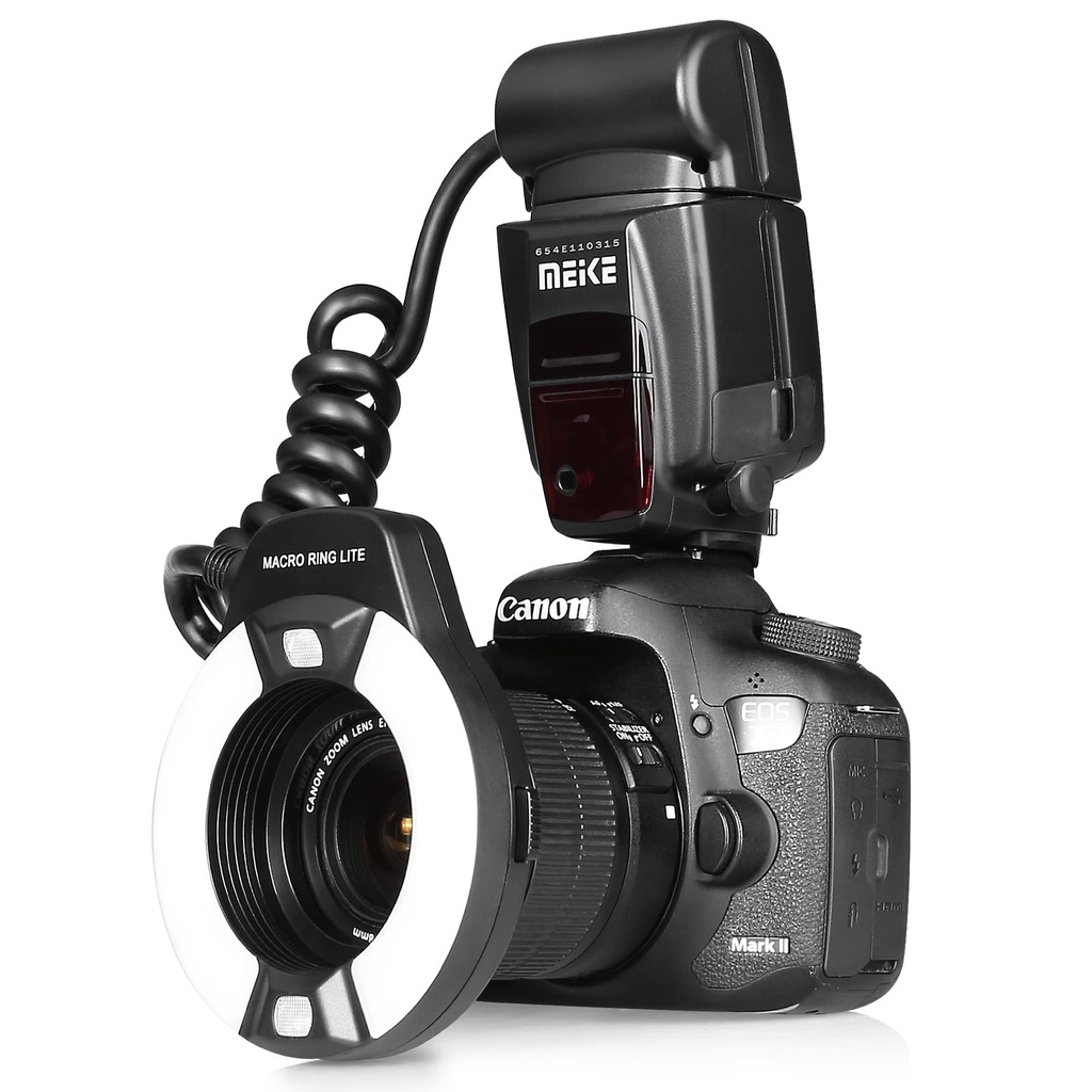 Meike MK-14EXT-C E-TTL Macro Ring Lite Flash with LED AF Assist Lamp For Canon Cameras 5D 