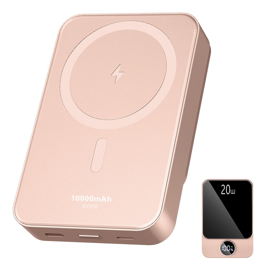 Magnetic Power Bank 10000m 20W Fast Charging Portable Charger, Battery Pack with LED