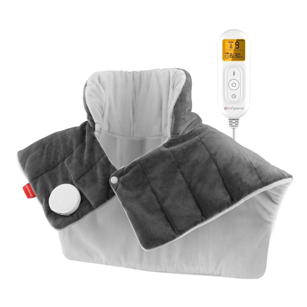 Comfytemp Fully Weighted Neck and Shoulder Heat Pad, 2.2lb Electric Neck Heating Pad 