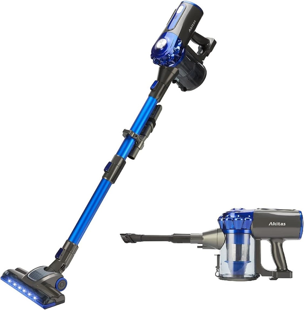 Akitas V8 3-in-1 Cordless Hoover Vacuum Cleaner Handheld & Upright Lightweight 22.2 V 150 W