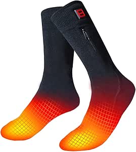 LPCRILLY Heating Socks Foot Warmer Electric Washable Heated Socks Adjustable Temperature 