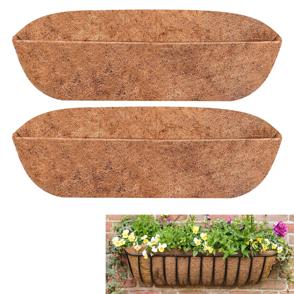 2PCS Trough Coco Replacement Liners,24/30/36/48 Inch Wall-mounted Coco Liner Trough,Coco 