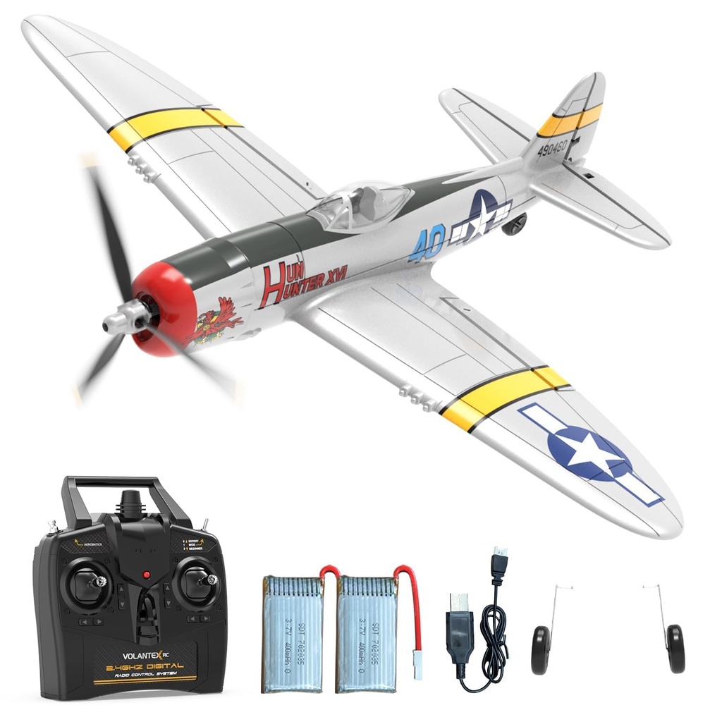 volantexrc RC Plane for Beginners, 4CH Remote Control Airplane P47 RTF