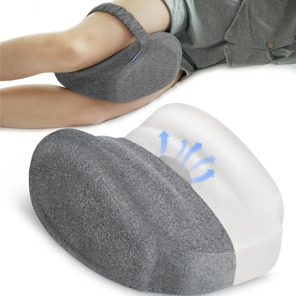 KingPavonini Cooling Knee Pillow for Side Sleepers Hip Pain, Memory Foam Leg Pillow for Sid