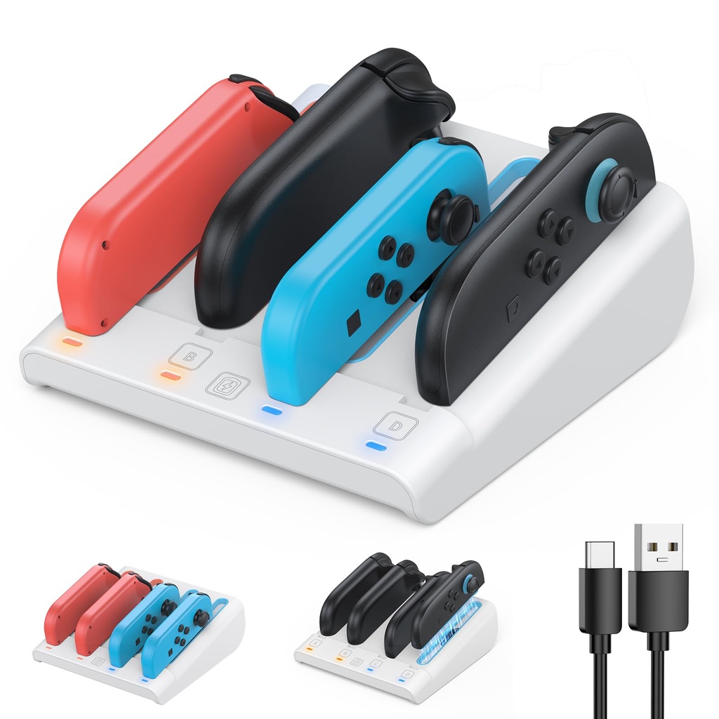 [Switch 1/2 Compatible] FASTSNAIL 8-in-1 Charging Dock for Nintendo Switch2 & Switch/OLED 