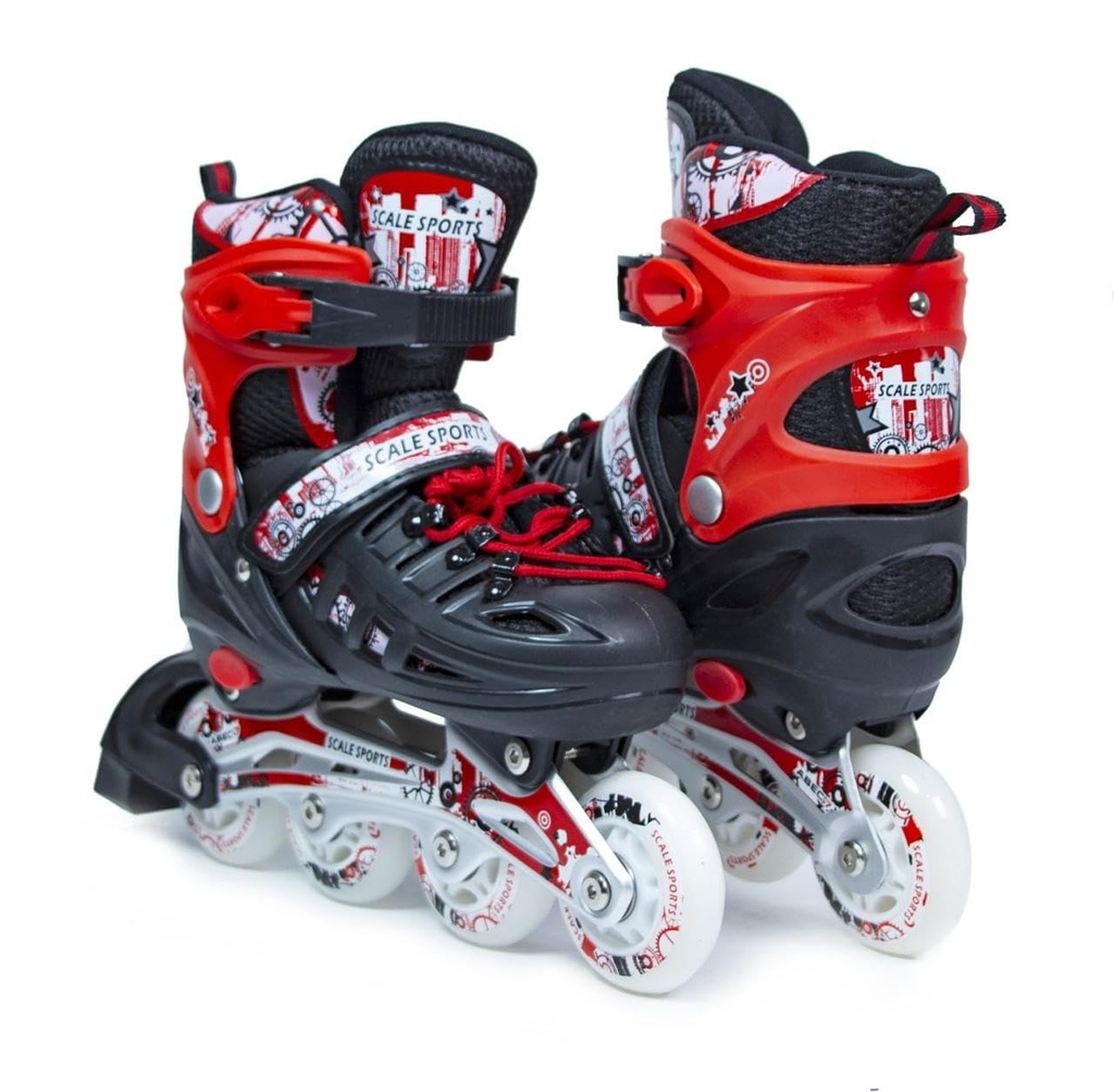 Scale Sports - Adjustuble Roller Skates with light up wheels for children and adults - Kids