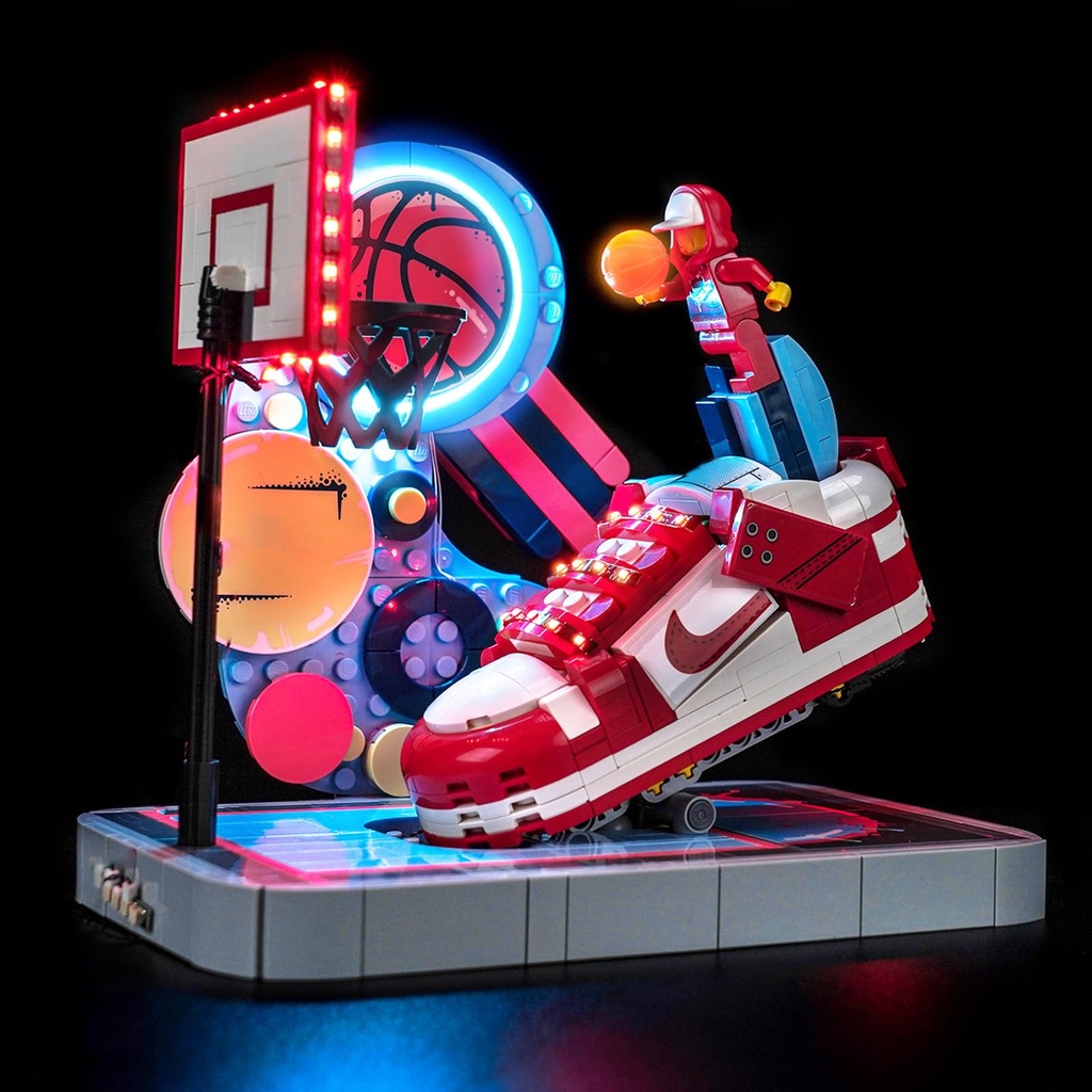 LocoLee Led Light Set Compatible with Lego 43021 Nike Dunk Trickshot Led Decoration Lightin