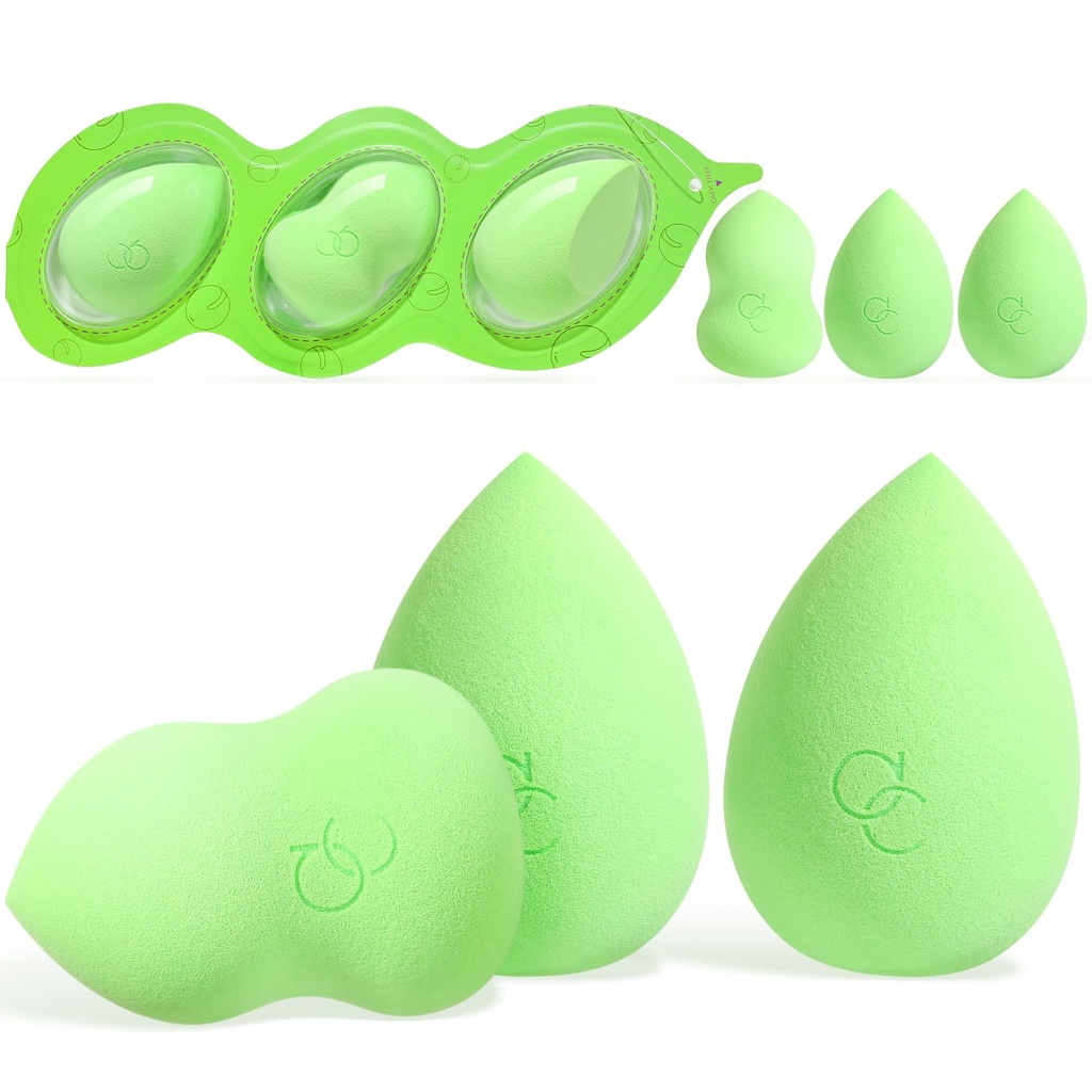 docolor Makeup Sponge, Non-Latex, Beauty Blender Foundation Sponges Set 3Pcs for Foundation