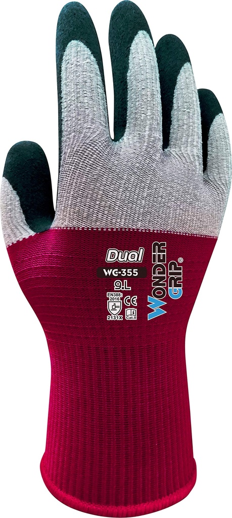 Wondergrip - Dual - WG-355 Safety Gloves - Single Latex Coating - DuaLiner Technology - Hig