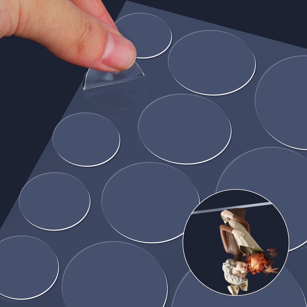 Double Sided Tape Heavy Duty,Strong Pre-Cut Nano 2 Sided Adhesive Tape for Hanging Picture