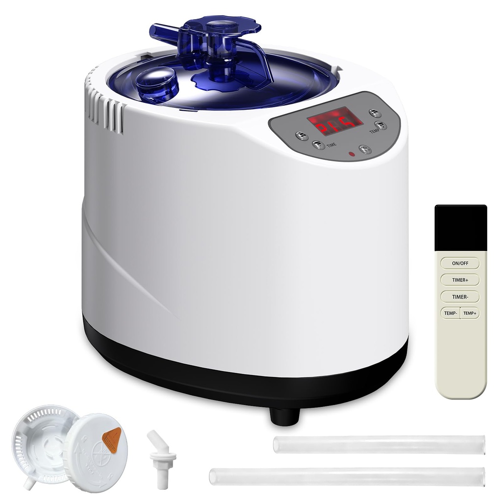 Sauna Steamer, 3L 1200W Portable Sauna Steamer with 304 Stainless Steel Liner