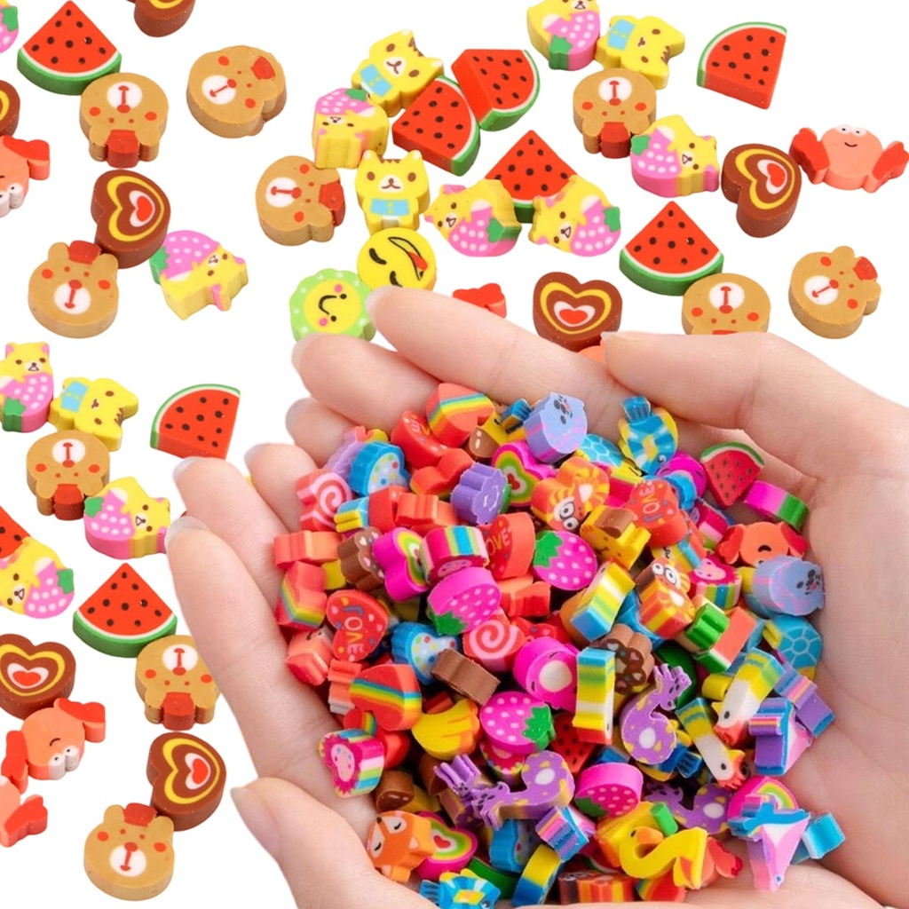 30Pcs Cute Animal Erasers for Kids Multipack Cartoon Rubbers, Mini Novelty Pencil Erasers f