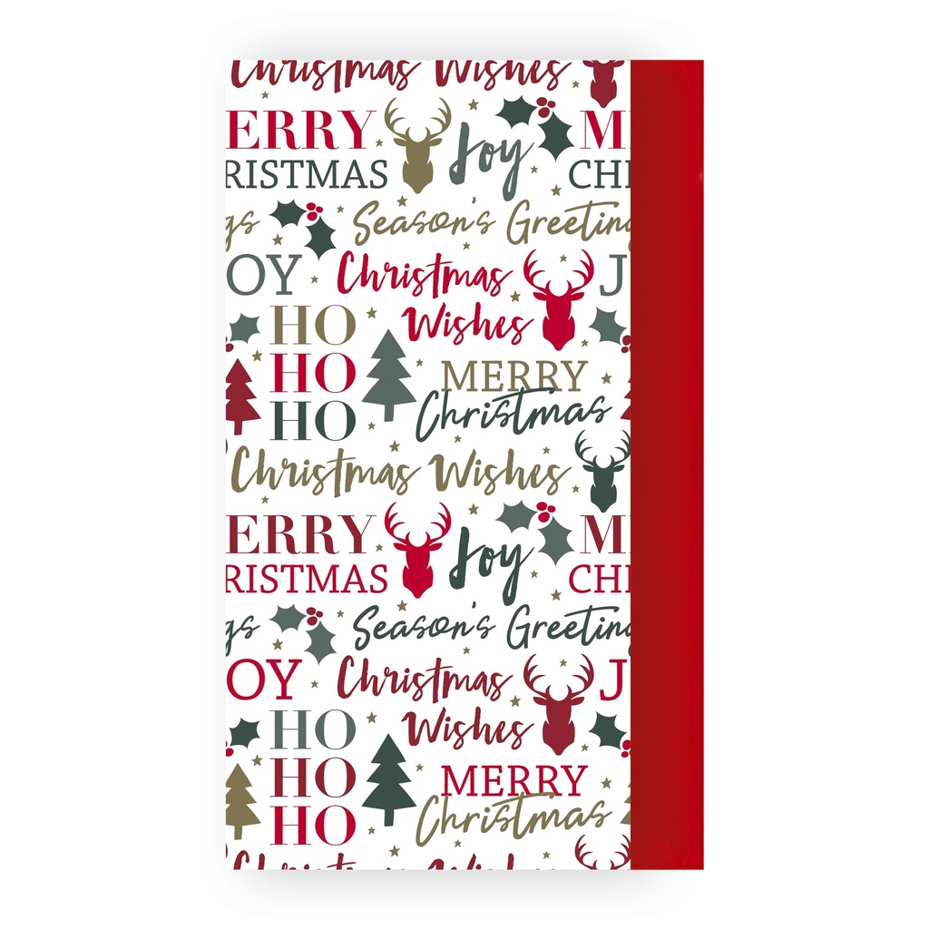 Eurowrap Merry Christmas Stag 8 Sheets Decorative Tissue Paper for Gift Wrapping Present Cr
