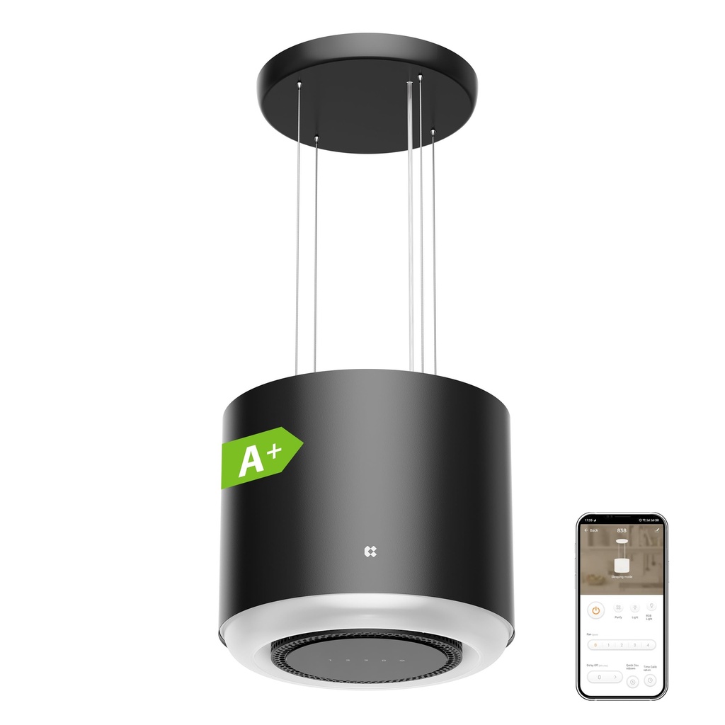 Ciarra Island Cooker Hood 48cm 550m??/ h Airflow CBCB4838 WiFi APP Touch Control Ceiling Ho