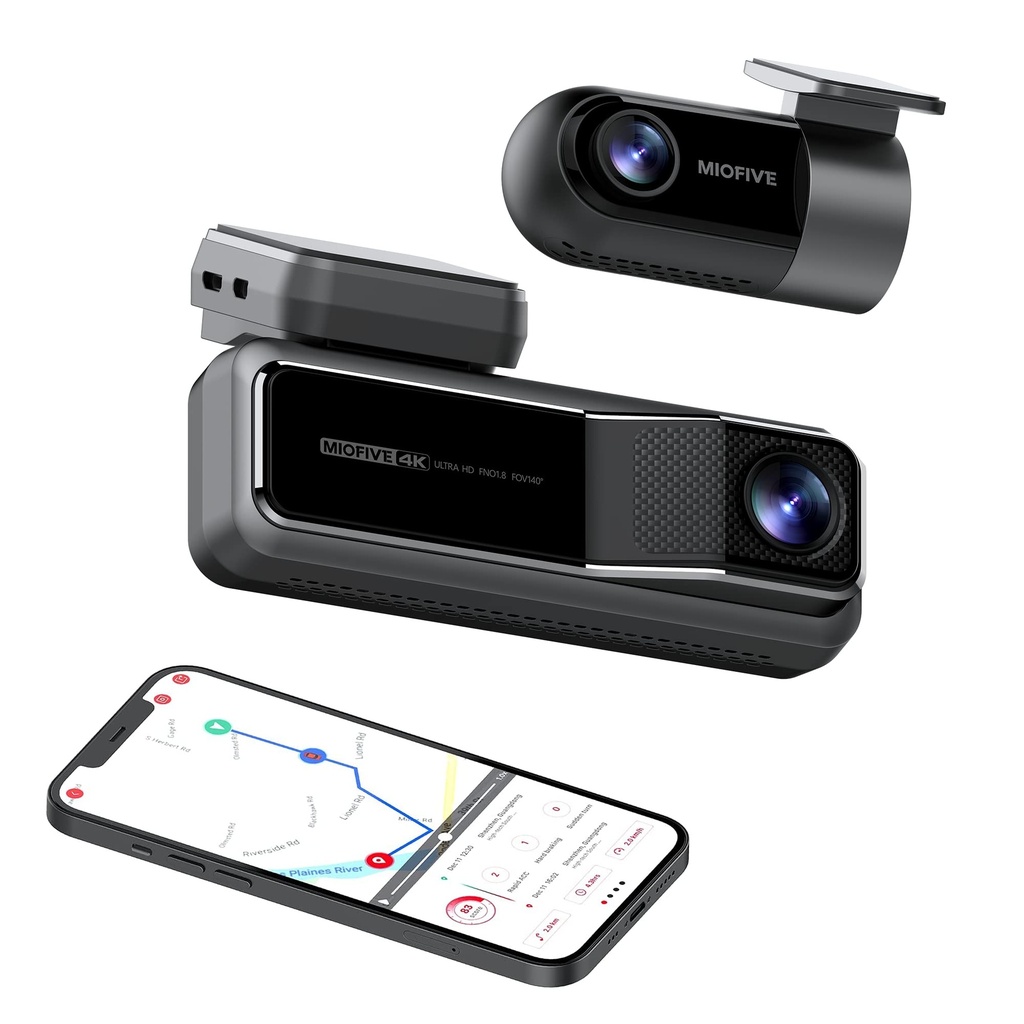 Miofive Dash Cam Front and Rear, 4K+2K Dual Dash Camera for Cars with 5G Wifi, GPS, 3840 UH