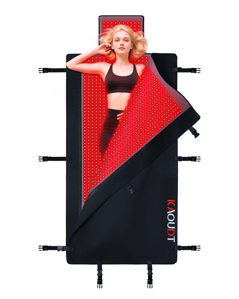 Kaoudt 2025 Medical-Grade TPU Red Light Therapy Mat for Full Body Pain Relief, 73"x33" Dual