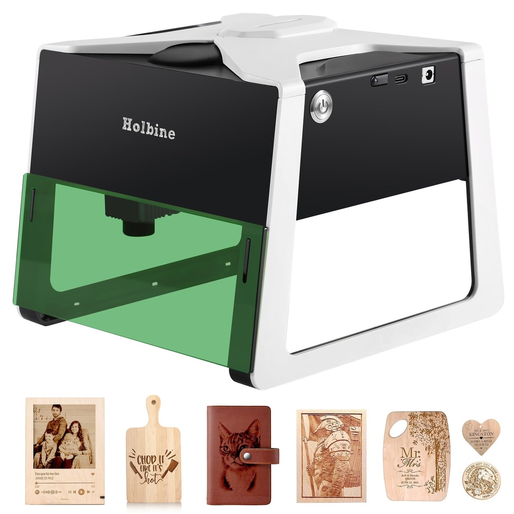 Holbine D3 Engraver - 3W Mini Engraving Machine - Easy Setup for Beginners