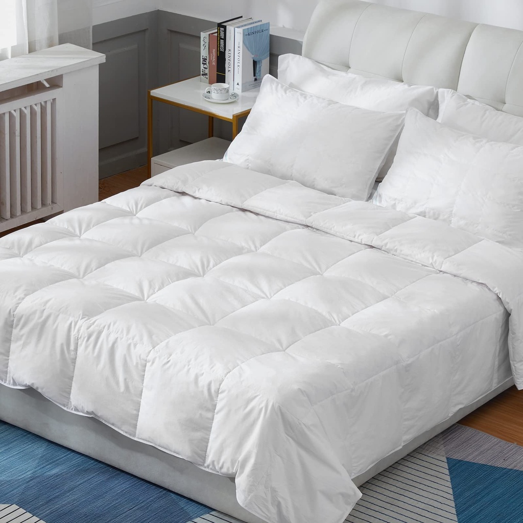 Threads For Bed 4.5 tog Down & Feather Duvet, King Size Duvet, Ideal Comfort For Spring & Summer