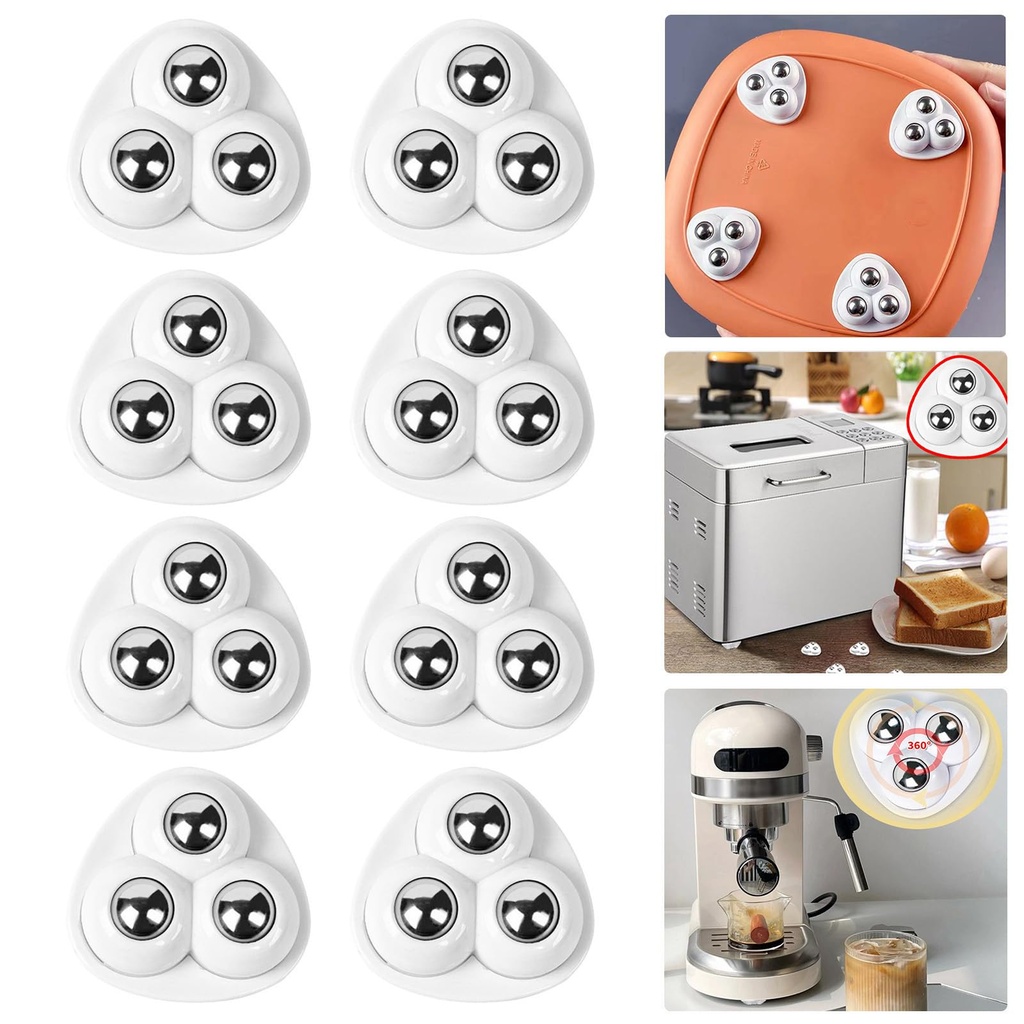 Mini Casters Caster Castor Wheels Appliance Rollers Sliders Roulettes Self Adhesive 360 Rot