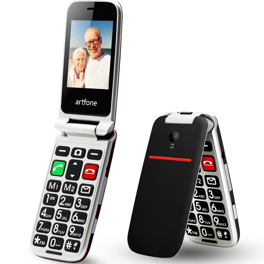 artfone CF241 Senior Flip Mobile Phone Unlocked, Big Button Mobile Phone for Elderly