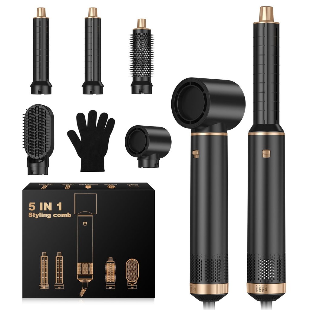 Air Brush 5 in 1 Hair Styler, Hairstyer Airbrush 5 in 1, Air styer Airstyler Multi-Blow Dry