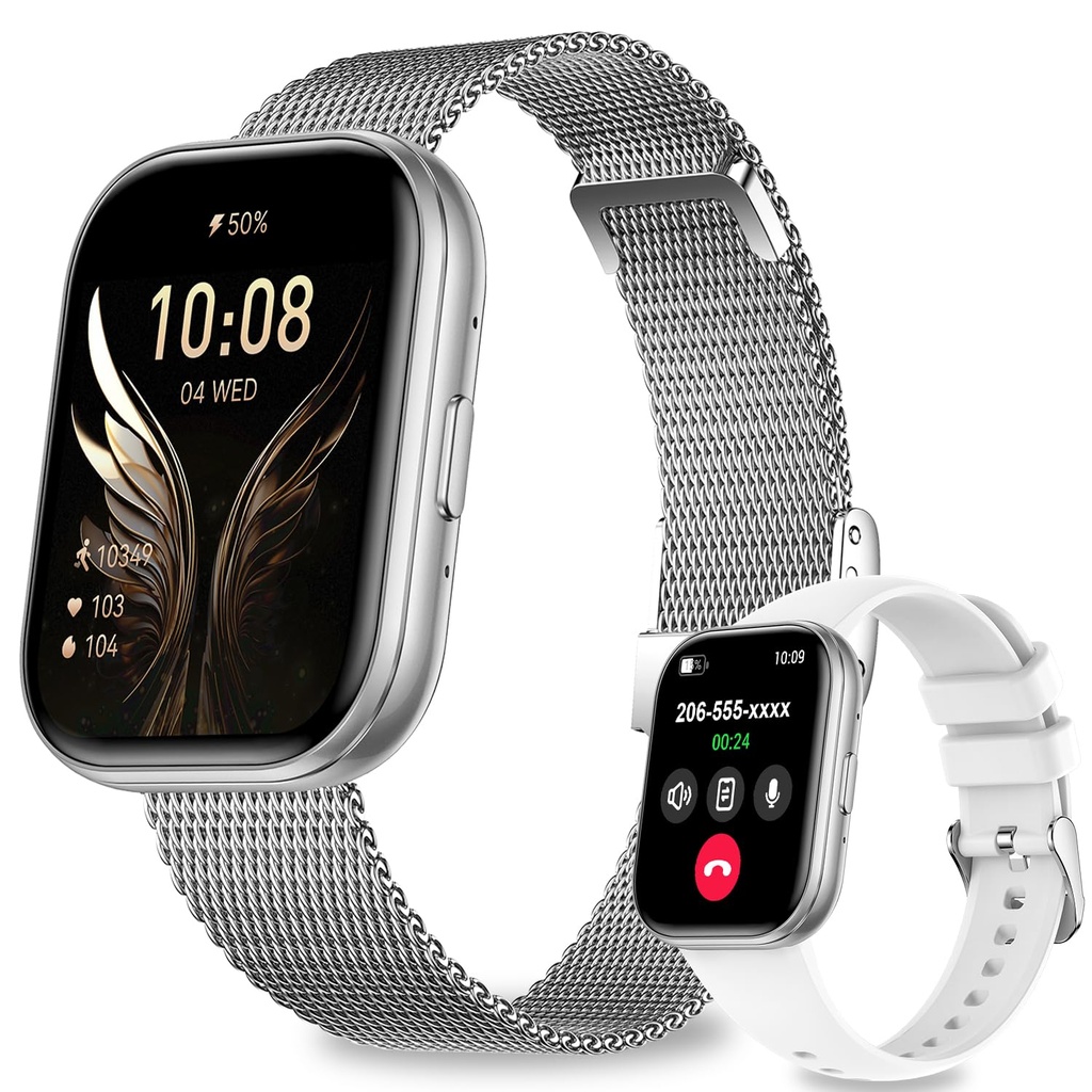 niolina Smart Watches for Women Answer/Make Calls, 1.75" HD Fitness Tracker with 120+ Sport
