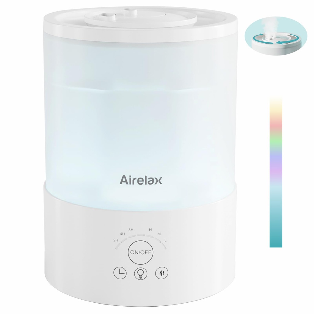 Airelax Humidifier for Bedroom 2.5L Air Humidifiers for Home Cool Mist Humidifier for Bedroom