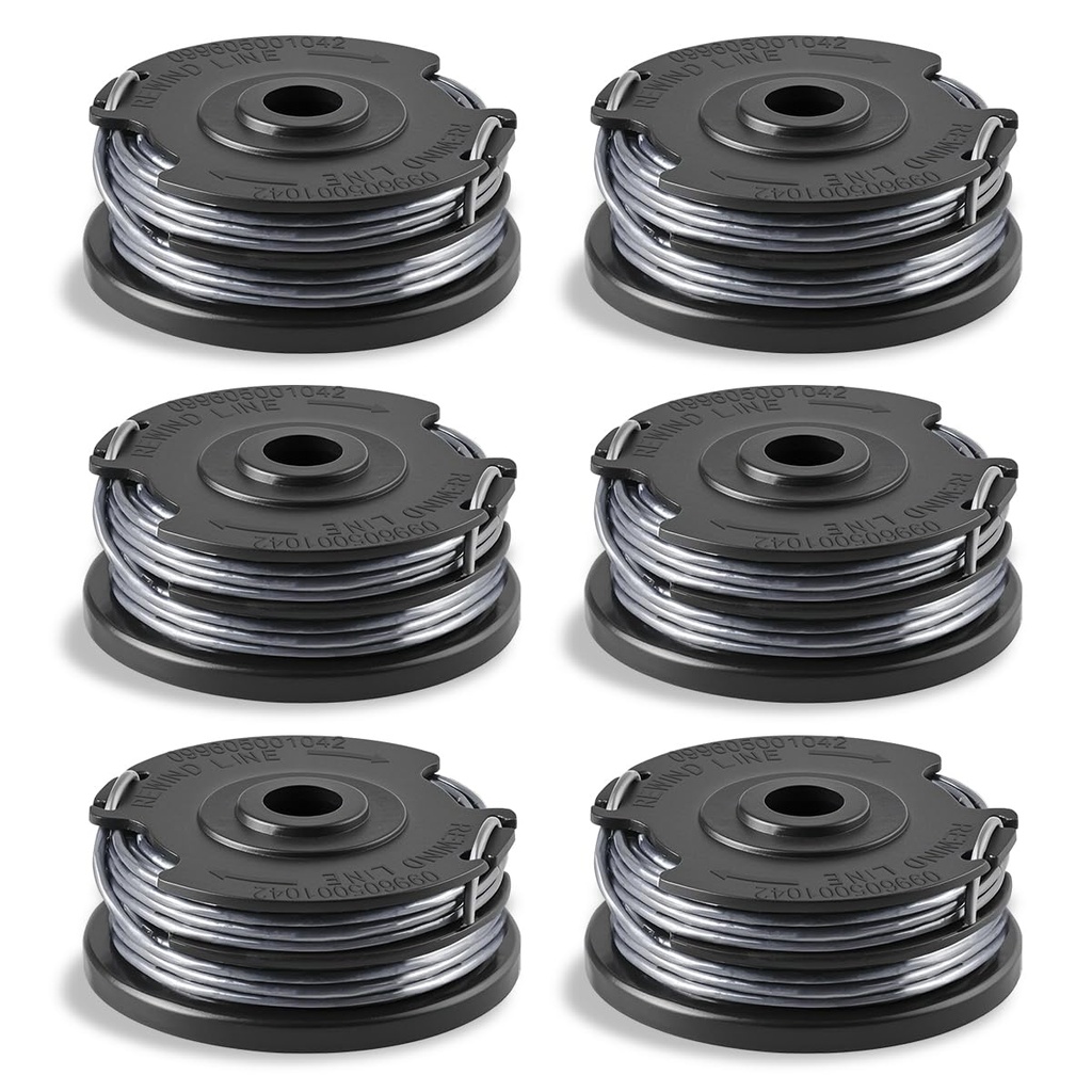 SHUOMAO 6 Pack Strimmer Spool for Bosch ART 24 27, Strimmer Trimmer Wire Grass Cutting Spoo