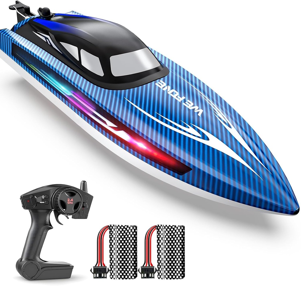 WeFone RC Boats for Kids 8-12 & Adults, Remote Control Boat for Pools & Lakes, WF17 15+ MPH