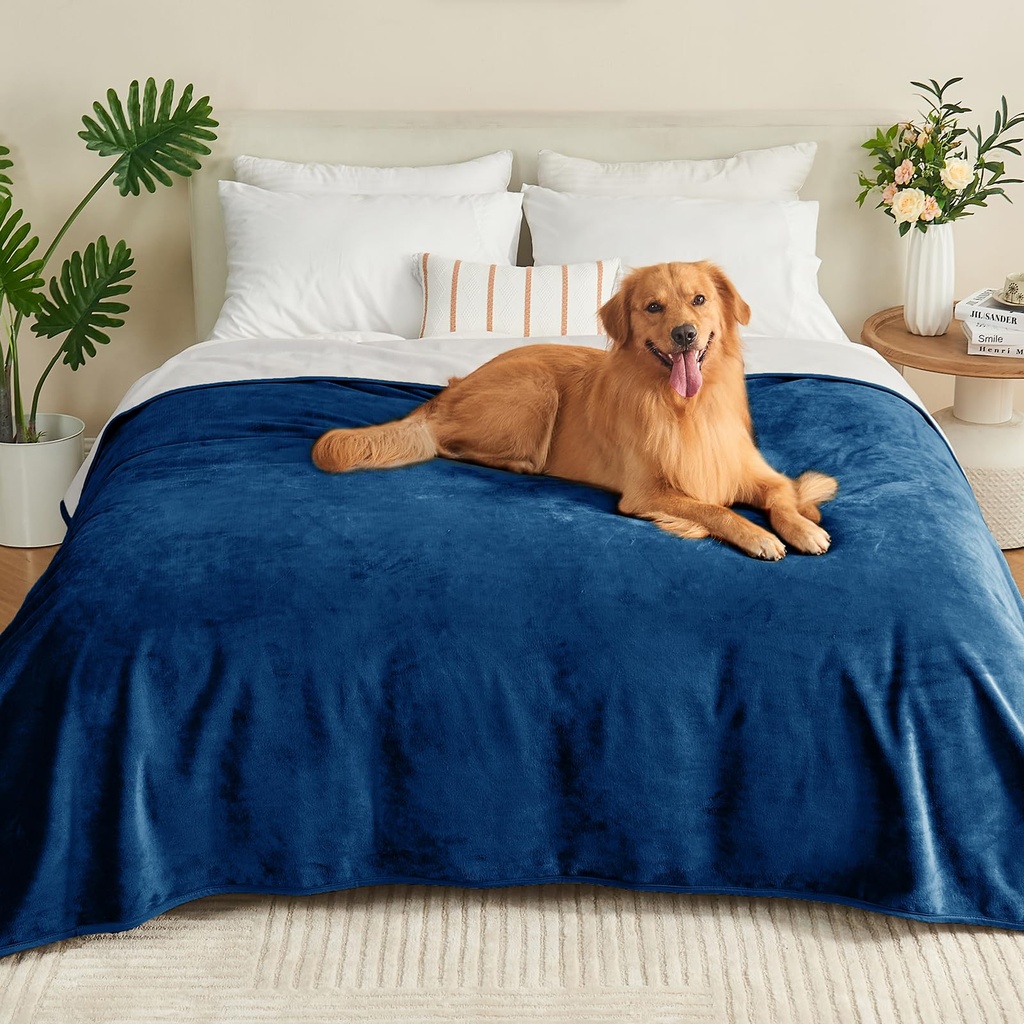 Yaning Waterproof Blanket 152x203cm for Adults, Reversible Waterproof Bed Cover for Dogs Ca