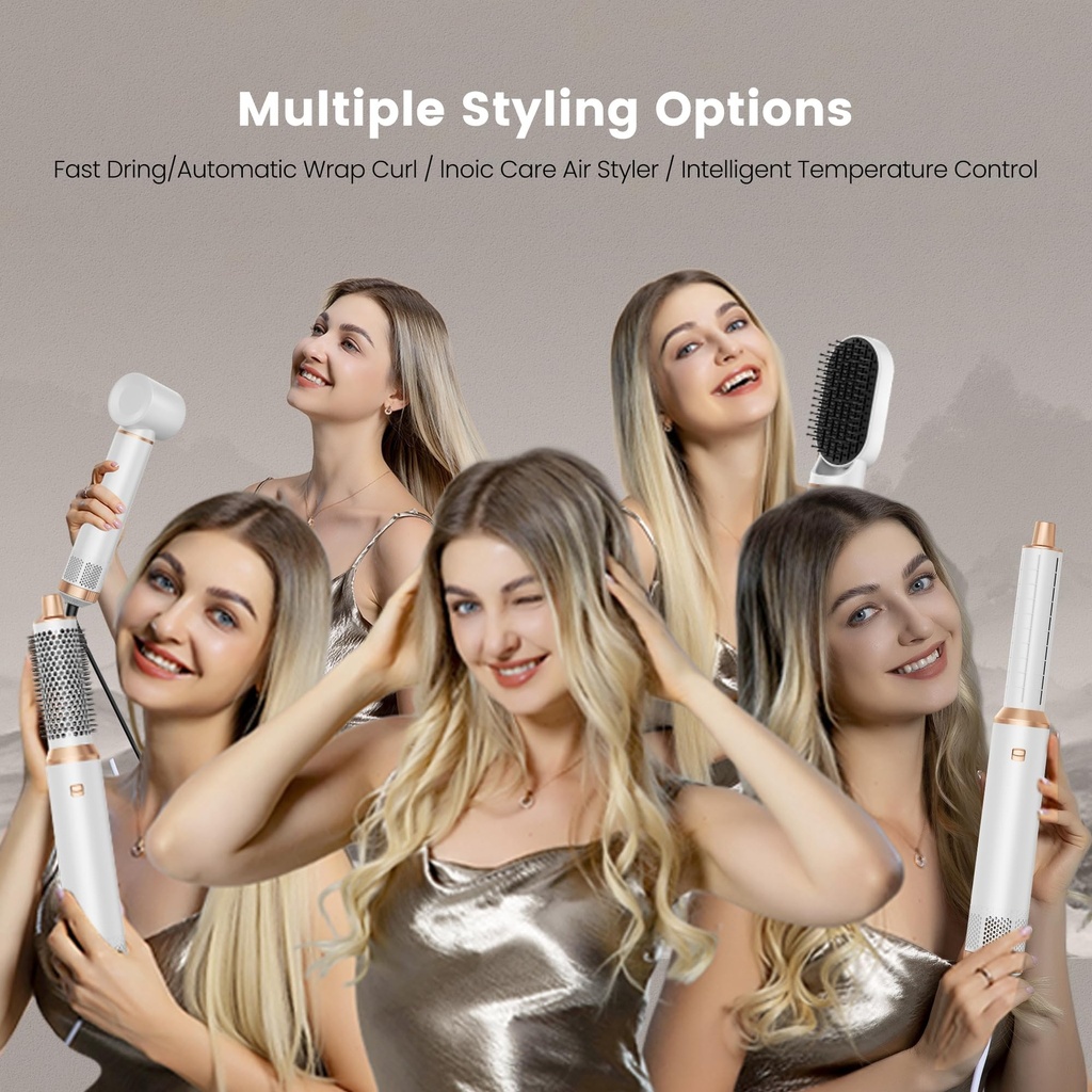 5 in 1 Hair Styler Airbrush 5 in 1 Multi Styler, Air Styler 5 in 1 with Curl Straighten, V